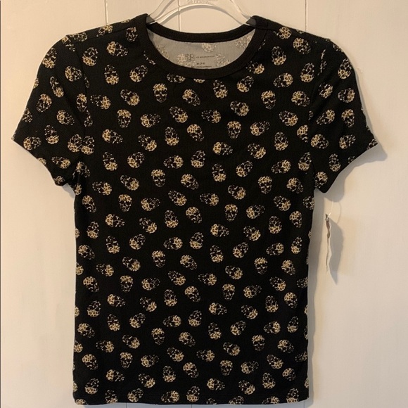 No Boundries Black Skull Print Women's Top Size Medium (7-9) - Picture 1 of 4